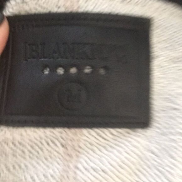 BlankNYC Faux Leather  + Heather Grey Sweatshirt Open Jacket/Sweatshirt - Size M - Picture 8 of 9